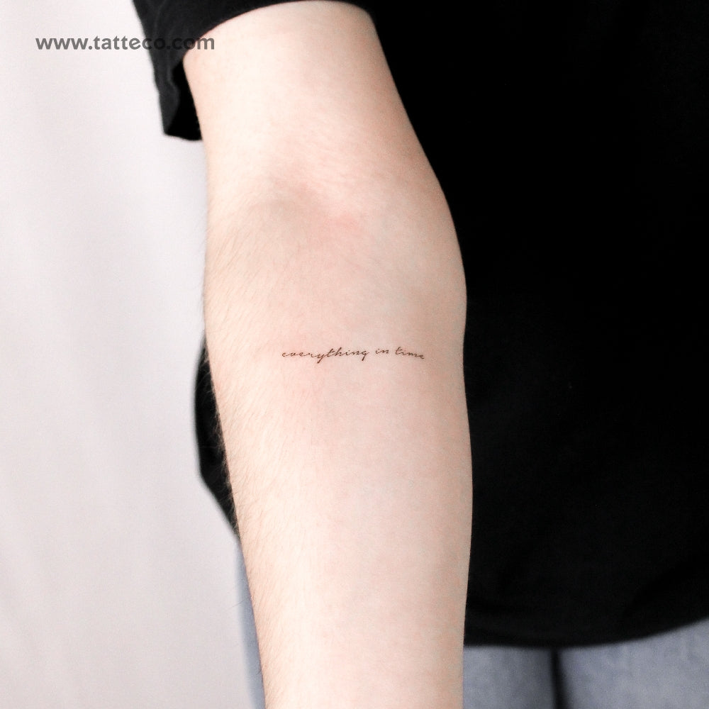 Tatuaje temporal "Todo en el tiempo" - Juego de 3