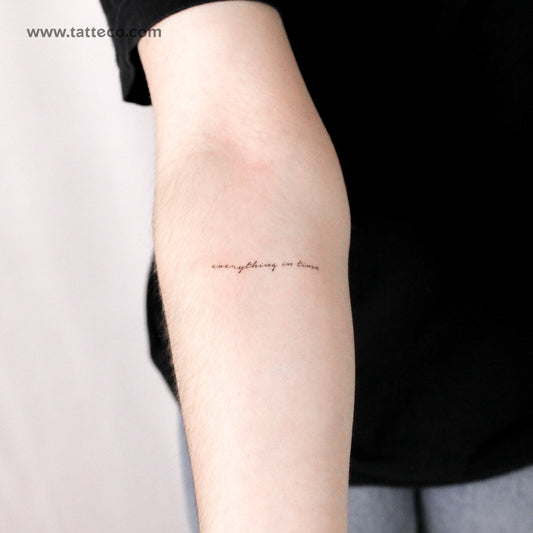 Tatuaje temporal "Todo en el tiempo" - Juego de 3
