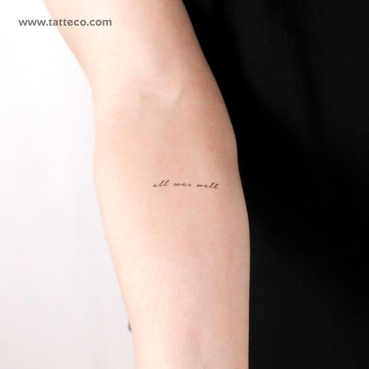 Tatuaje temporal "Todo estaba bien" - Juego de 3