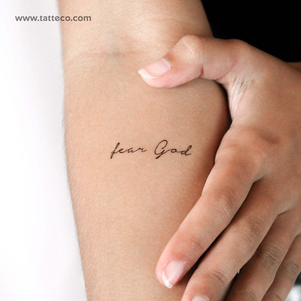 Tatuaje temporal "Teme a Dios" - Juego de 3
