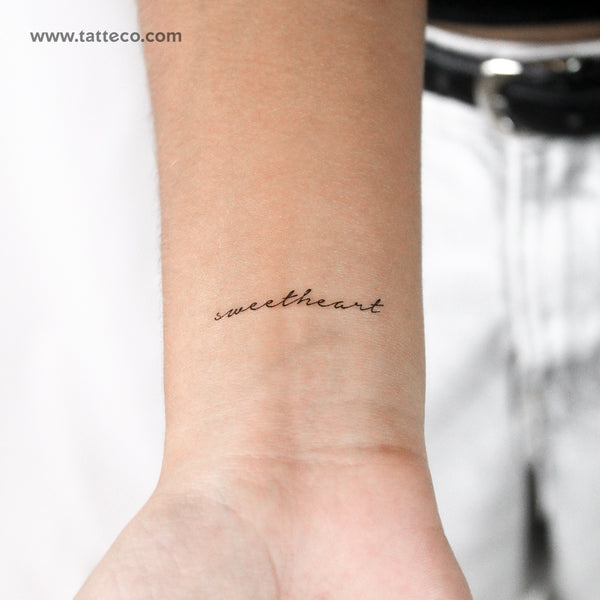 Sweetheart Temporary Tattoo - Set of 3