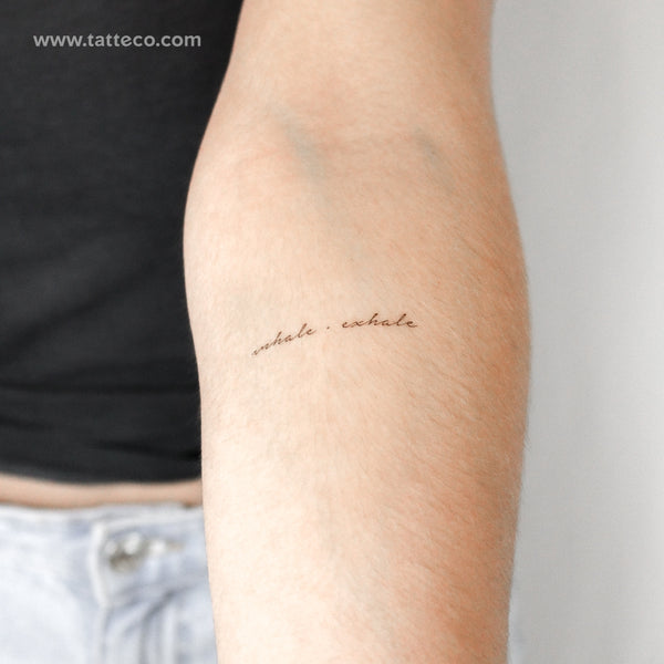 Inhale · Exhale Temporary Tattoo - Set of 3