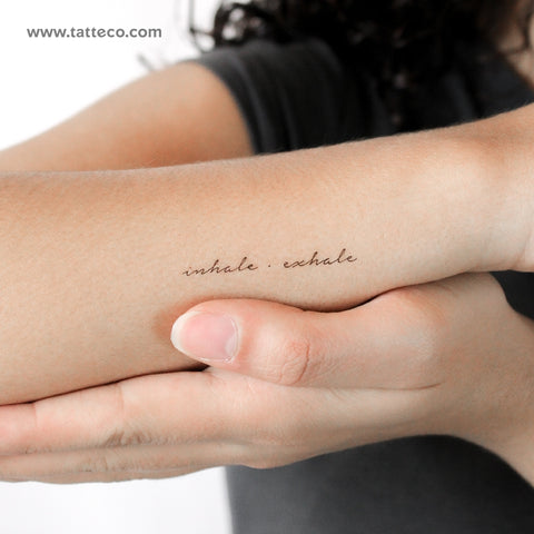 Inhale · Exhale Temporary Tattoo - Set of 3
