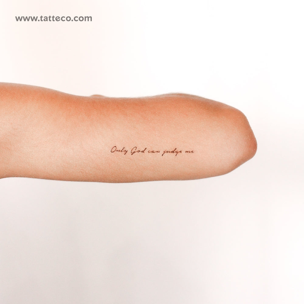 Only God Can Judge Me Temporary Tattoo - Set of 3