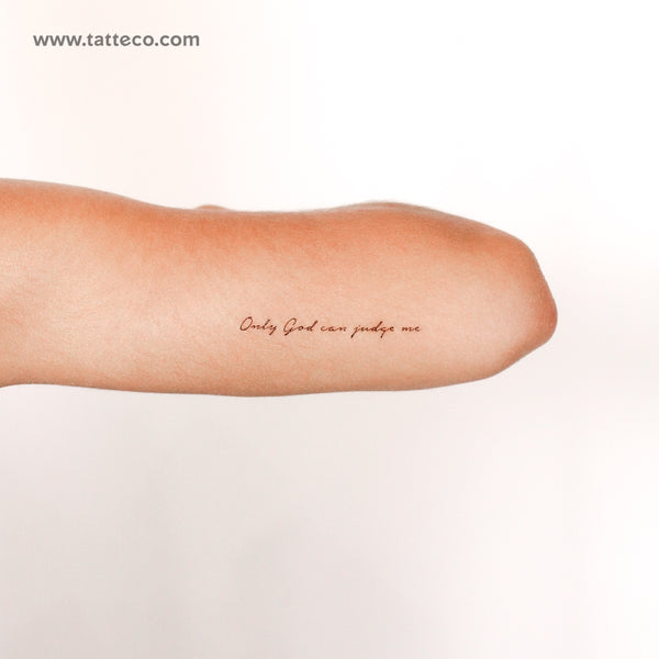 Only God Can Judge Me Temporary Tattoo - Set of 3
