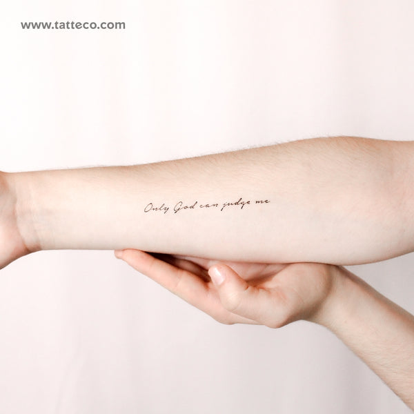 Only God Can Judge Me Temporary Tattoo - Set of 3