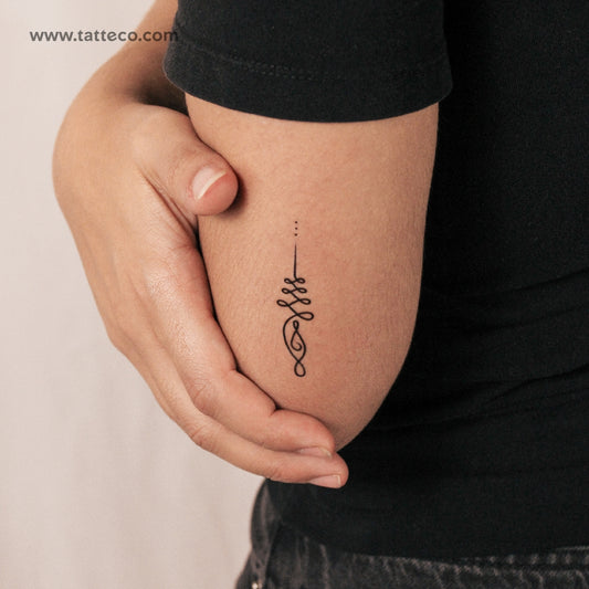 Tatuaje semipermanente Unalome - Juego de 2