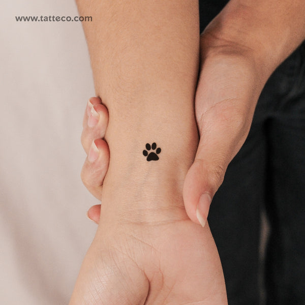 Paw Print Semi-Permanent Tattoo - Set of 2