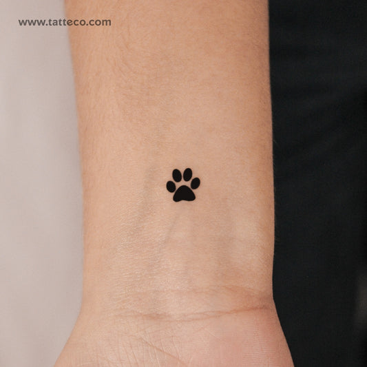 Tatuaje semipermanente de huella de pata - Juego de 2