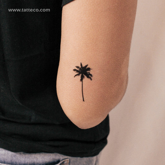 Tatuaje semipermanente de palmera - Juego de 2