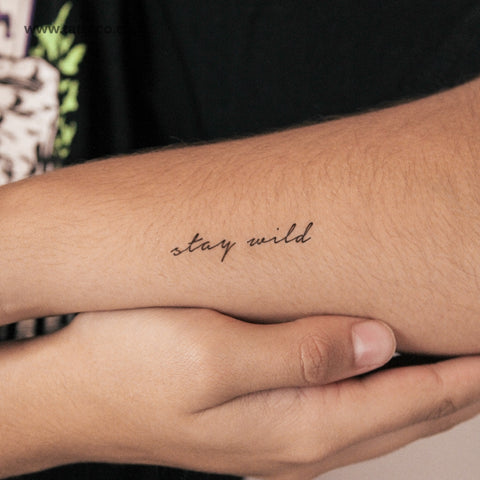 Stay Wild Semi-Permanent Tattoo - Set of 2