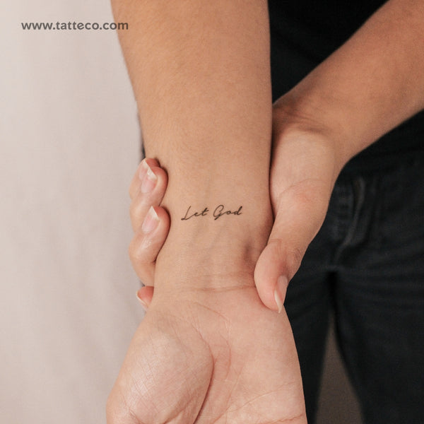 Let God Semi-Permanent Tattoo - Set of 2