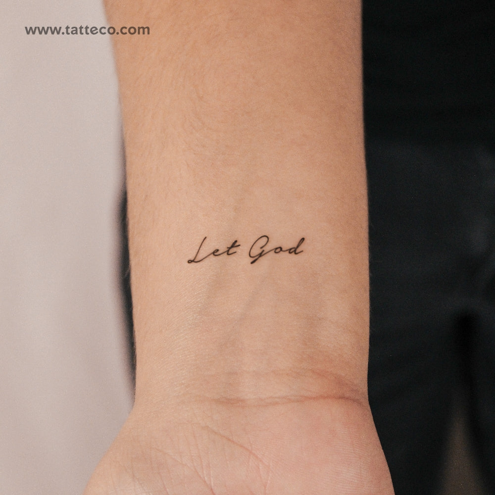 Let God Semi-Permanent Tattoo - Set of 2