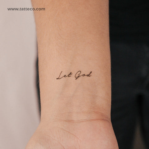 Let God Semi-Permanent Tattoo - Set of 2