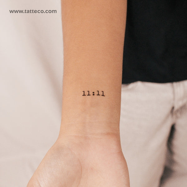 11:11 Angel Number 2-Week Temporary Tattoo - Set of 2