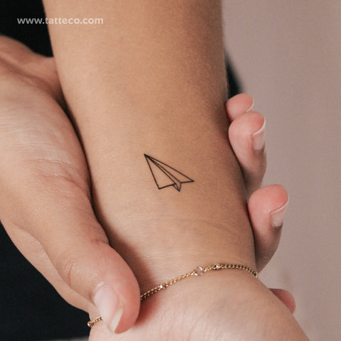 Paper Plane Semi-Permanent Tattoo - Set of 2