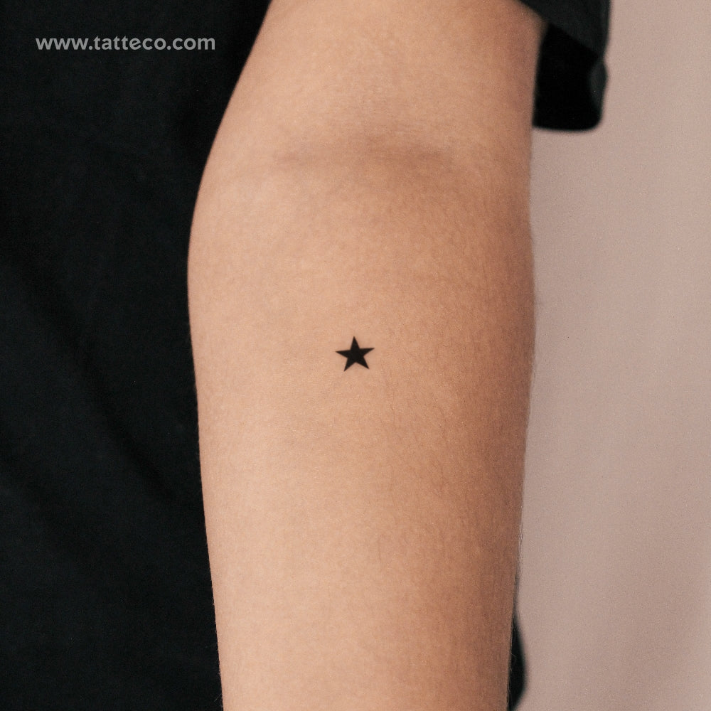 Black Star Semi-Permanent Tattoo - Set of 2