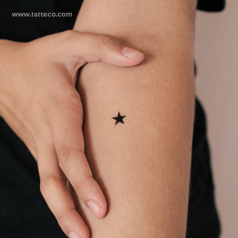 Black Star Semi-Permanent Tattoo - Set of 2