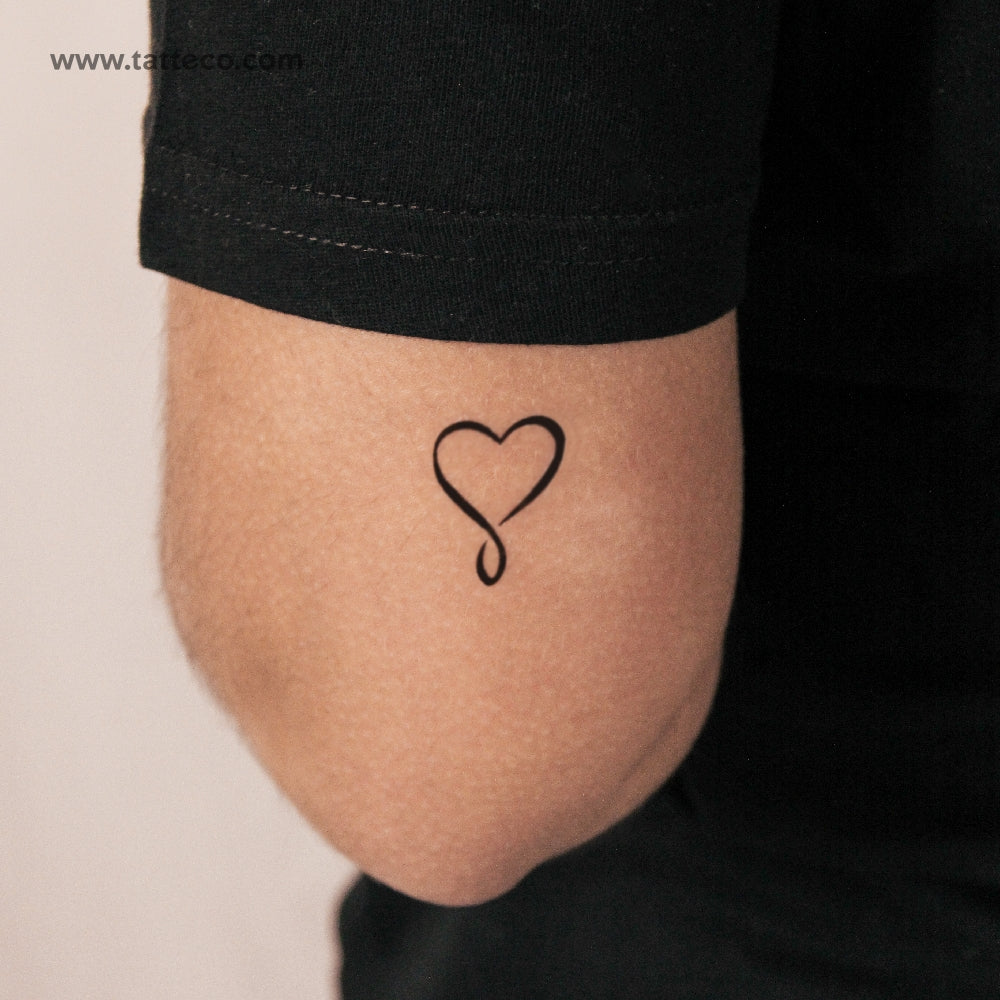 Heart Infinity Semi-Permanent Tattoo - Set of 2