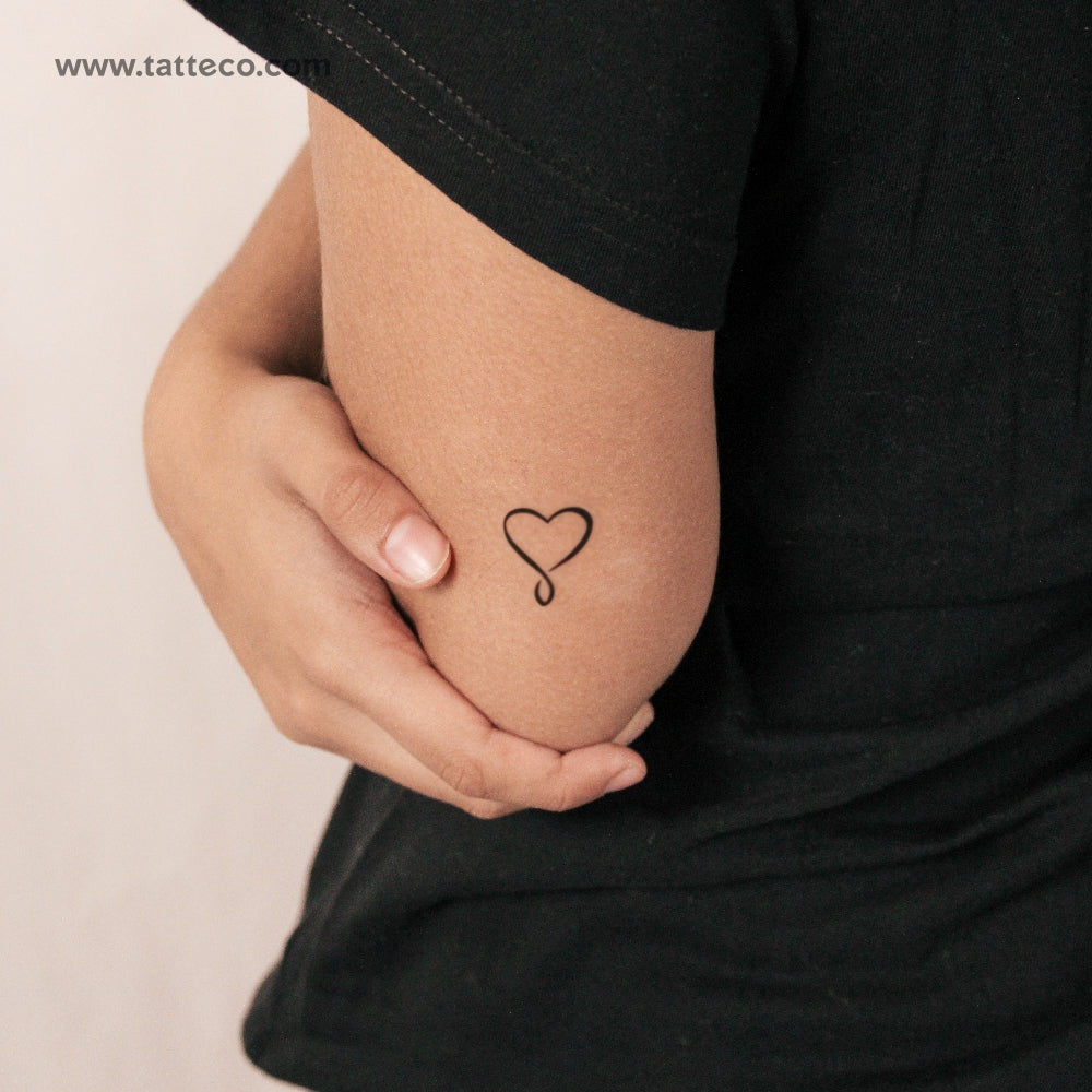 Heart Infinity Semi-Permanent Tattoo - Set of 2
