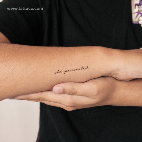 She Persisted Semi-Permanent Tattoo - Set of 2