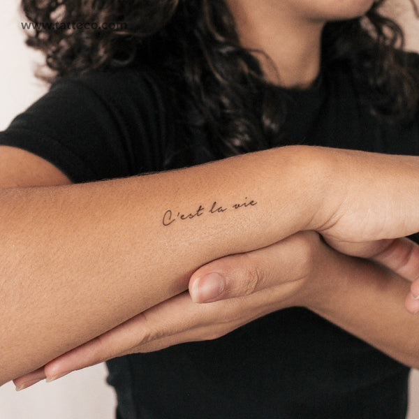 C'est La Vie Semi-Permanent Tattoo - Set of 2