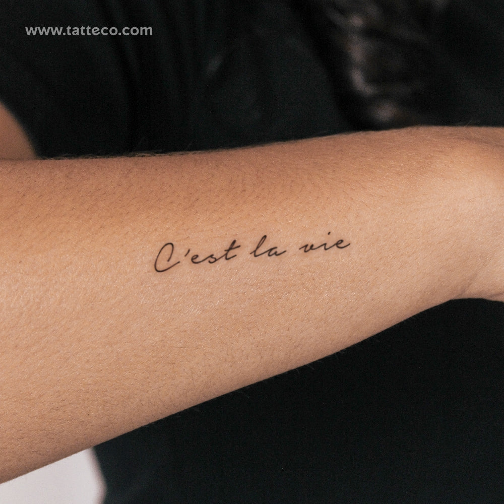 C'est La Vie Semi-Permanent Tattoo - Set of 2