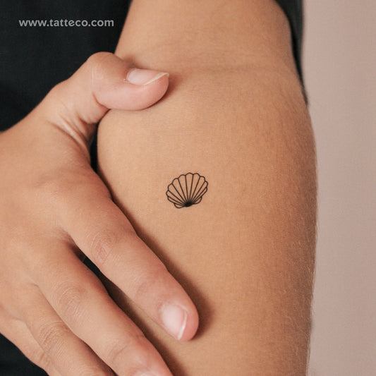 Tatuaje semipermanente de concha - Juego de 2