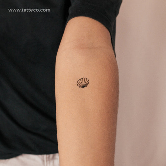 Tatuaje semipermanente de concha - Juego de 2