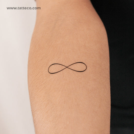Tatuaje semipermanente del símbolo del infinito (juego de 2)
