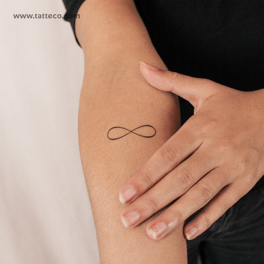 Tatuaje semipermanente del símbolo del infinito (juego de 2)