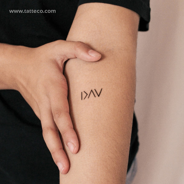 Small I Am Greater Than My Highs and Lows Symbol Semi-Permanent Tattoo - Set of 2