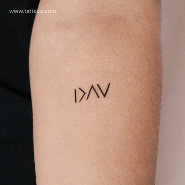 Small I Am Greater Than My Highs and Lows Symbol Semi-Permanent Tattoo - Set of 2