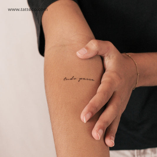 Tatuaje semipermanente Tudo Passa - Juego de 2