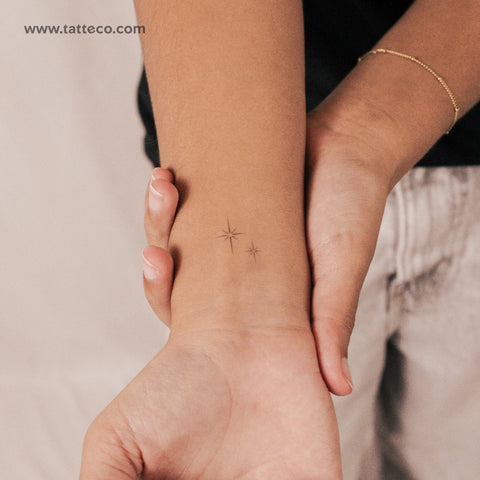 Shining North Stars Semi-Permanent Tattoo - Set of 2