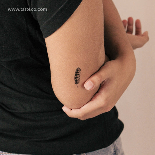Tatuaje semipermanente de pluma pequeña (juego de 2)