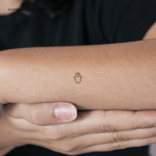 Tatuaje semipermanente de Hamsa diminuto - Juego de 2
