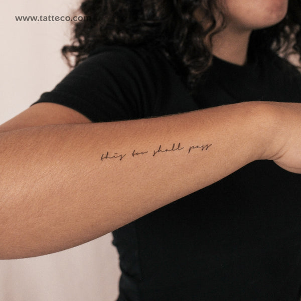 This Too Shall Pass Semi-Permanent Tattoo - Set of 2
