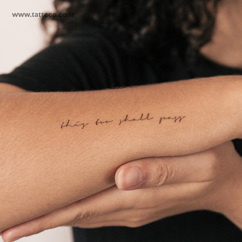 This Too Shall Pass Semi-Permanent Tattoo - Set of 2