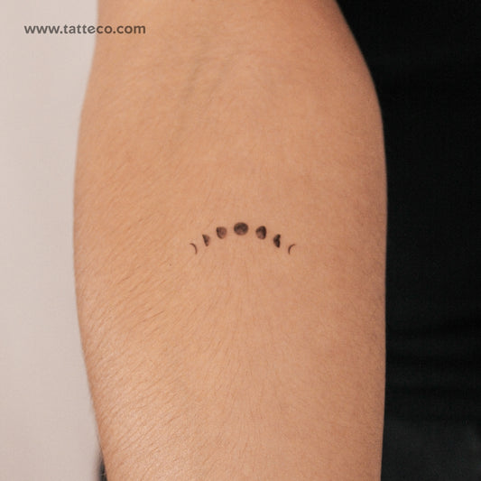 Tatuaje semipermanente de fases lunares (juego de 2)