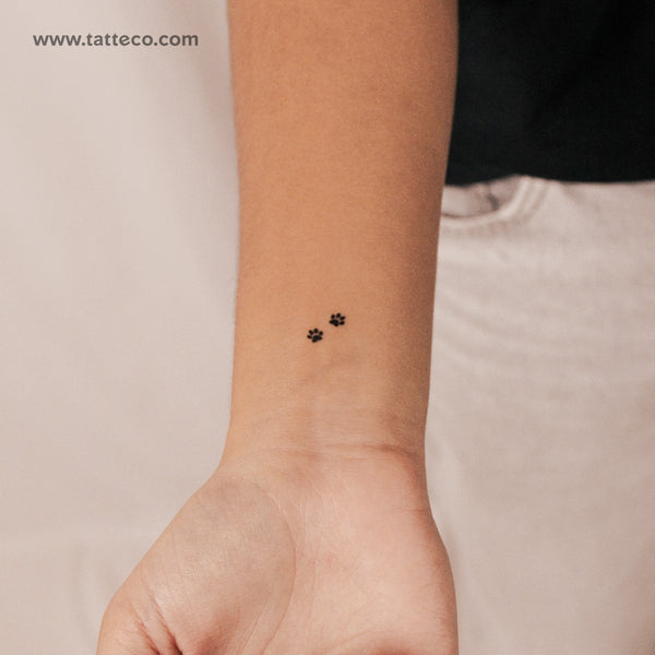 Pawprint Couple Semi-Permanent Tattoo - Set of 2