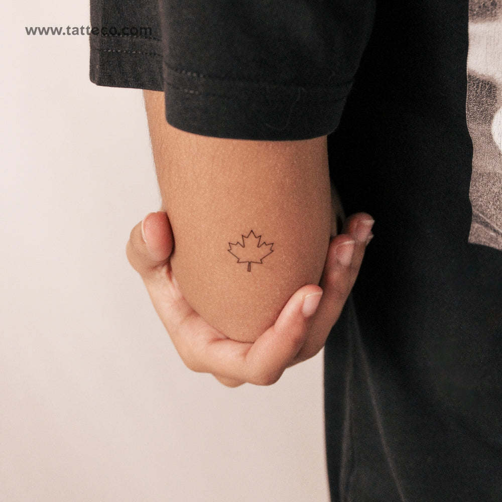 Canada Maple Leaf Semi-Permanent Tattoo - Set of 2
