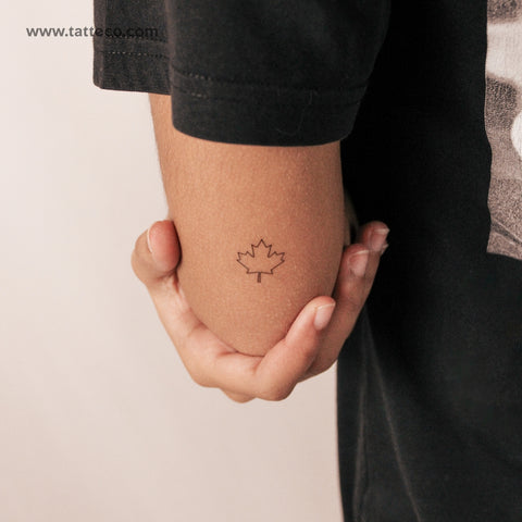 Canada Maple Leaf Semi-Permanent Tattoo - Set of 2