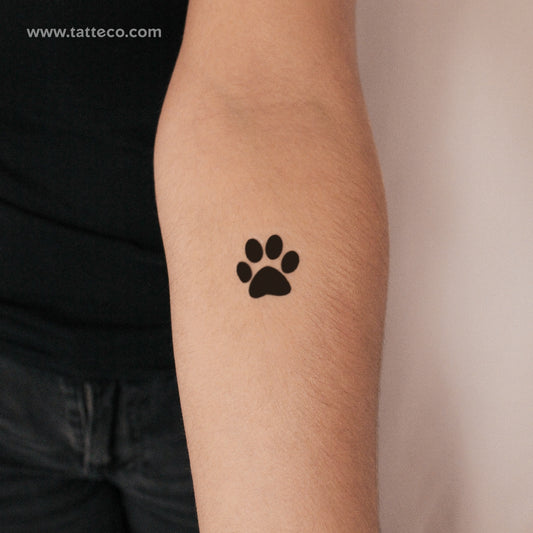 Tatuaje semipermanente de huella de pata - Juego de 2
