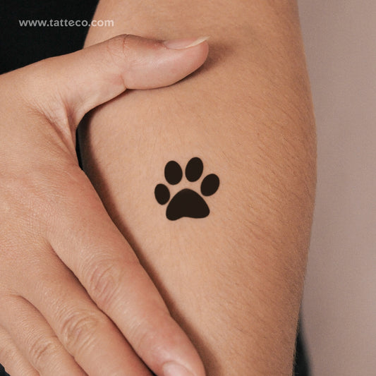 Tatuaje semipermanente de huella de pata - Juego de 2