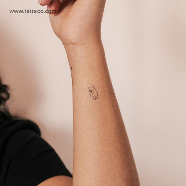 Tiny Pooh Semi-Permanent Tattoo - Set of 2