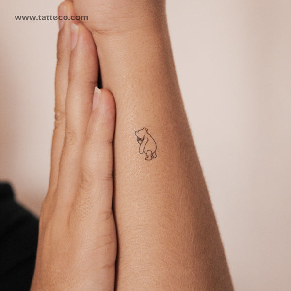 Tiny Pooh Semi-Permanent Tattoo - Set of 2