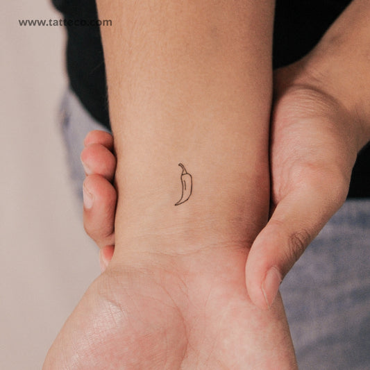 Fine Line Chili Semi-Permanent Tattoo - Set of 2