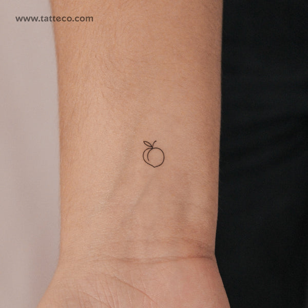 Tiny Peach Semi-Permanent Tattoo - Set of 2