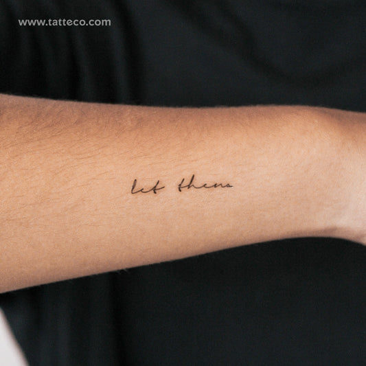 Tatuaje semipermanente pequeño "Let Them" - Juego de 2